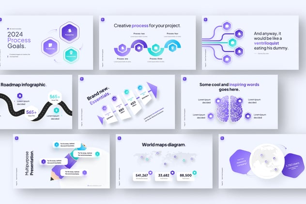 几何信息图形keynote模板 - 顶尖PPT