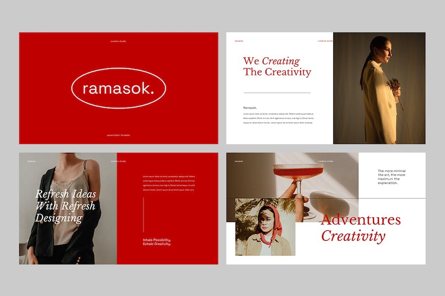 创意工作室作品展示Keynote模板 - 顶尖PPT