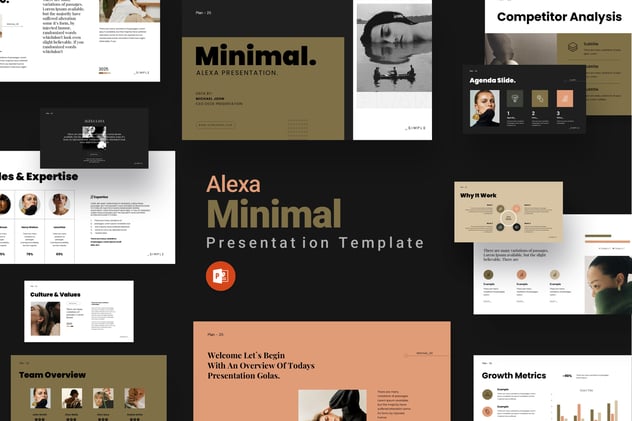 深色极简演讲展示设计PPT模板 - 顶尖PPT