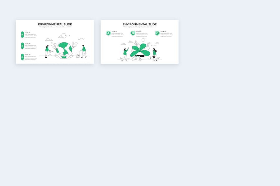 教育环境保护绿色生态信息图形PPT模板 - 顶尖PPT