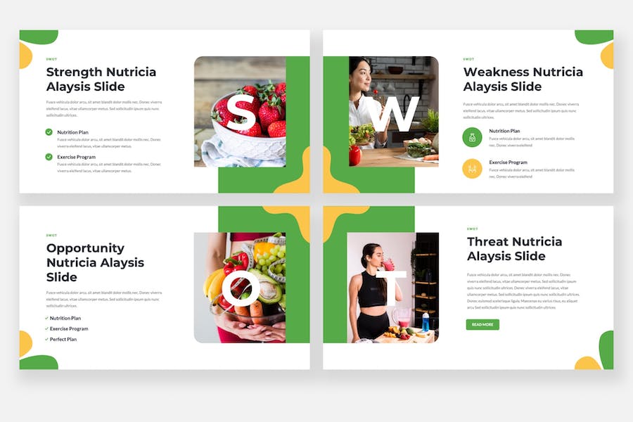 绿色健康保健食品PPT模板 - 顶尖PPT