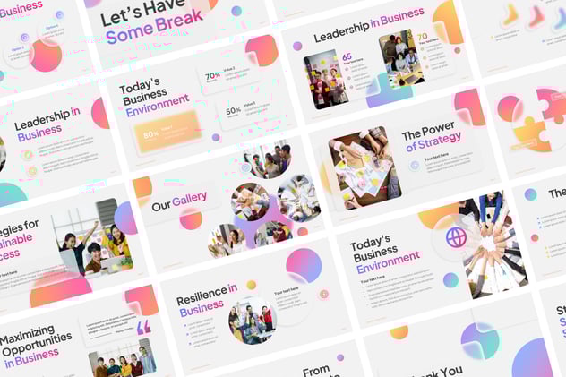 玻璃态设计风格keynote模板 - 顶尖PPT