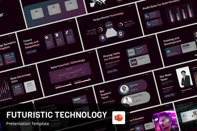 未来科技AI主题PPT模板 - 顶尖PPT