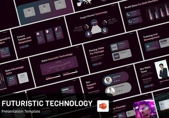 未来科技AI主题PPT模板 - 顶尖PPT