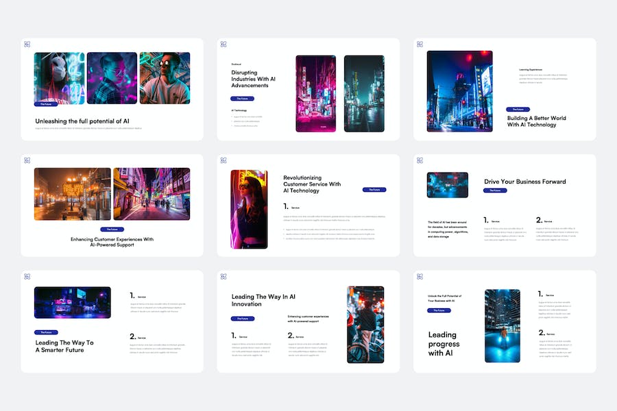 人工智能技术应用方案PPT模板 - 顶尖PPT