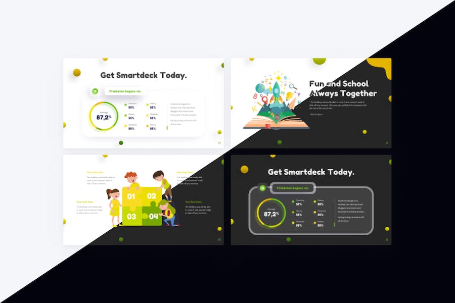 聪明的孩子创意教育PPT模板 - 顶尖PPT