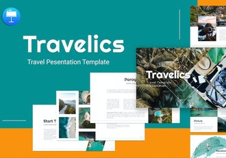 旅游度假风景展示keynote模板 - 顶尖PPT