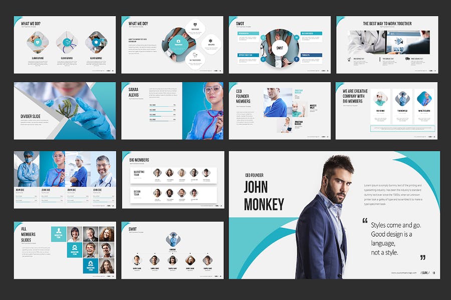 医疗数据分析报告展示Keynote模板 - 顶尖PPT