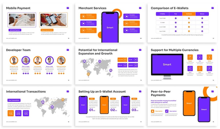 智能钱包APP移动支付keynote模板 - 顶尖PPT