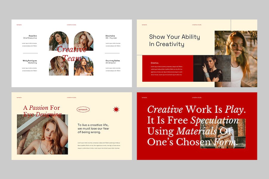 创意工作室作品展示Keynote模板 - 顶尖PPT