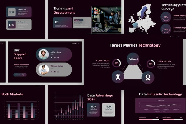 未来科技AI主题PPT模板 - 顶尖PPT