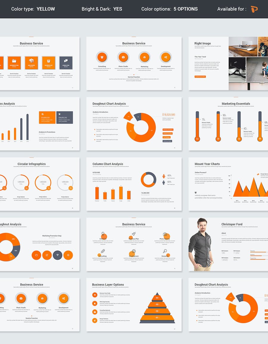 高端欧美商务商业计划总结通用PPT模板 - 顶尖PPT