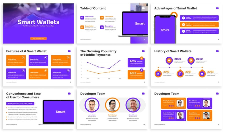 智能钱包APP移动支付keynote模板 - 顶尖PPT