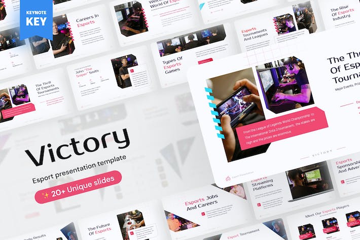 电子竞技体育比赛赛事宣传Keynote模板 - 顶尖PPT