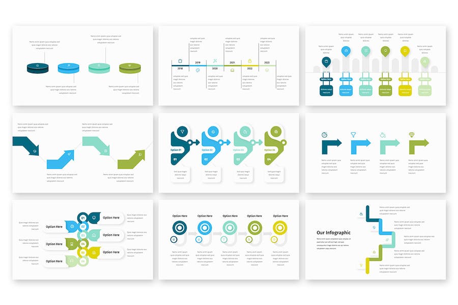 圆形箭头数据分析信息图表PPT模板 - 顶尖PPT
