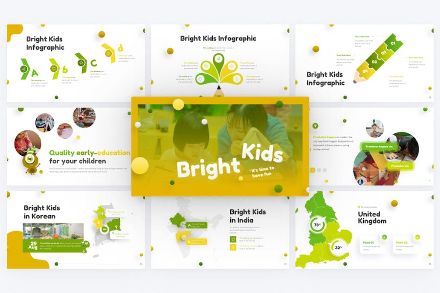 聪明的孩子创意教育PPT模板 - 顶尖PPT