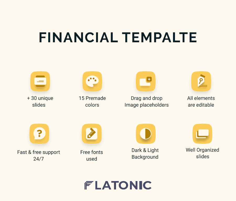 扁平风格金融主题PPT模板 - 顶尖PPT