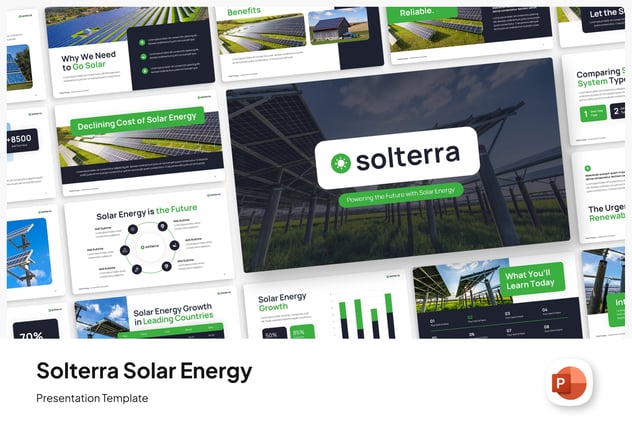 太阳能发电项目介绍PPT模板 - 顶尖PPT