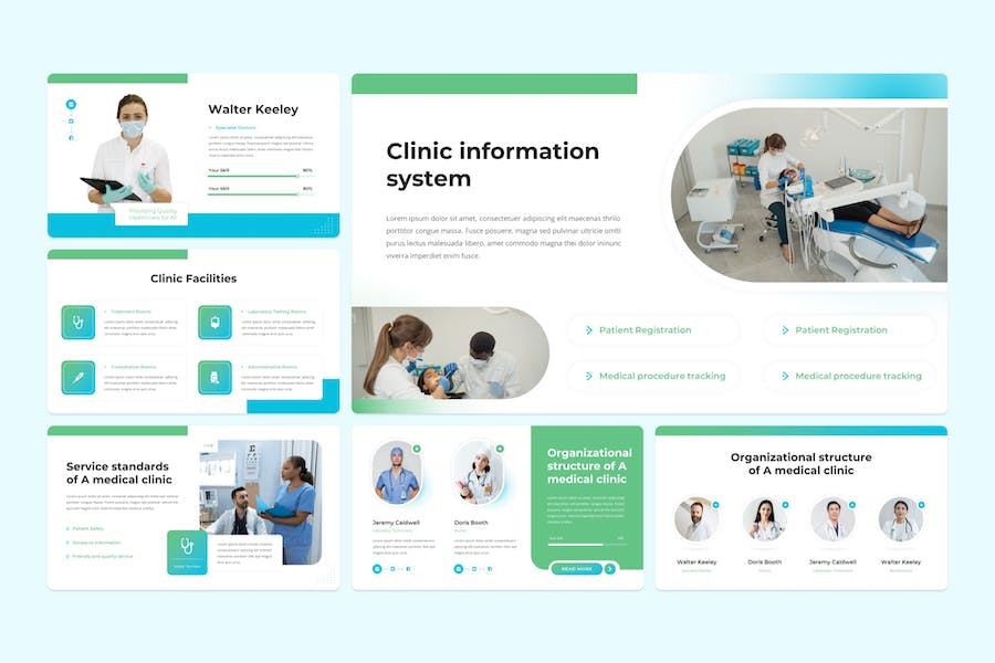 医疗诊所医学健康护理PPT模板 - 顶尖PPT