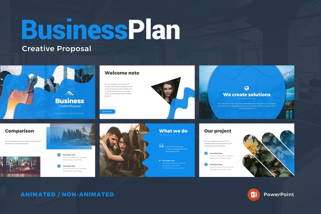 商业创意提案动画图形地图PPT模板 - 顶尖PPT