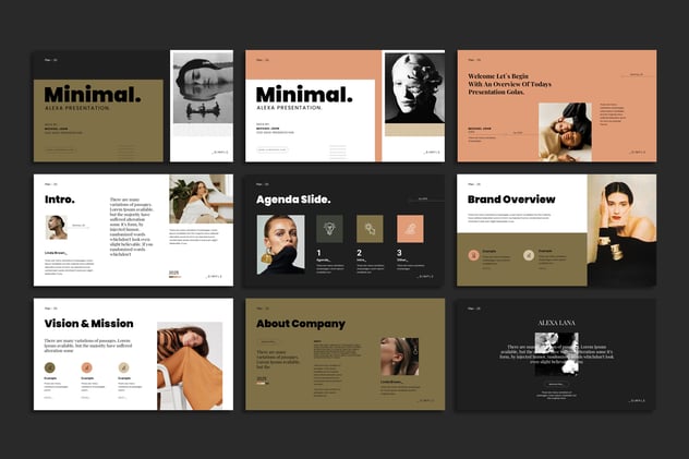 深色极简演讲展示设计PPT模板 - 顶尖PPT