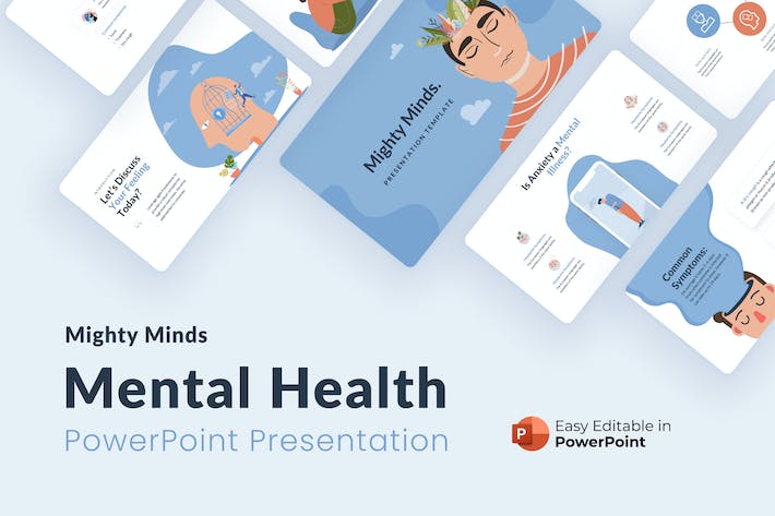 心理健康知识科普宣传展示PowerPoint模板 - 顶尖PPT