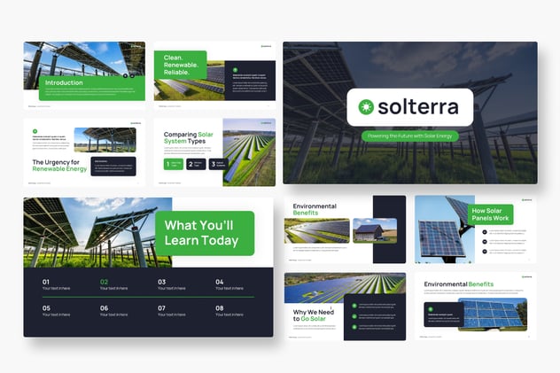 太阳能发电项目介绍PPT模板 - 顶尖PPT