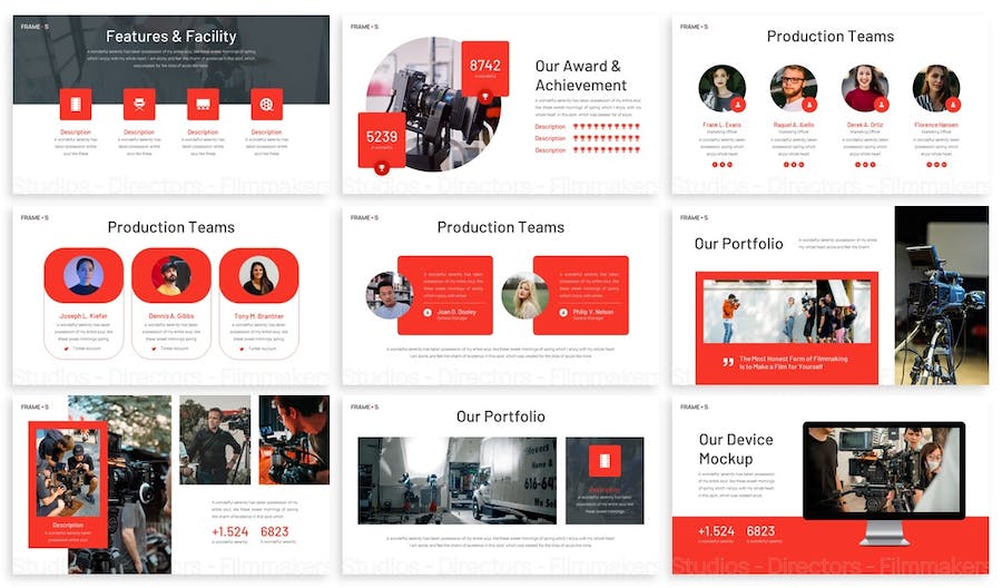 相框电影制作人keynote模板 - 顶尖PPT