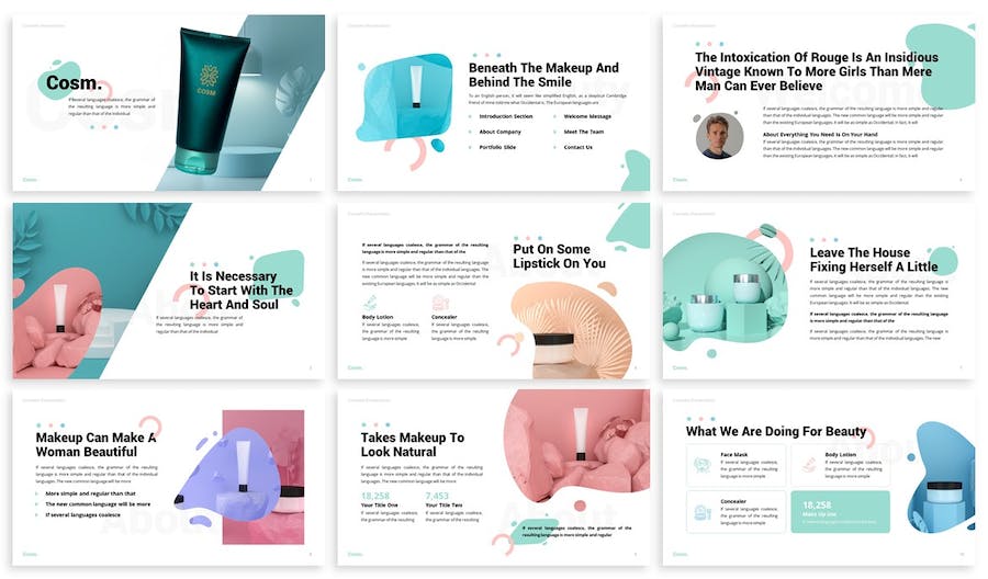 化妆品美容护肤产品推广PPT模板 - 顶尖PPT