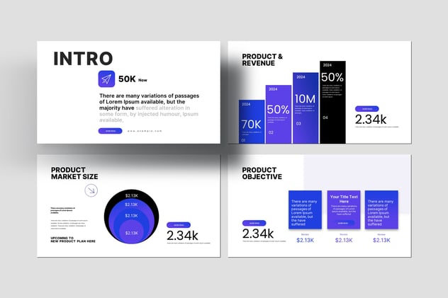 产品展示宣传蓝色keynote模板 - 顶尖PPT