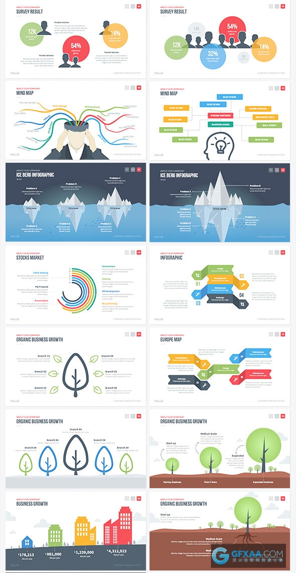 200页精美商务风格PPT素材模板 - 顶尖PPT