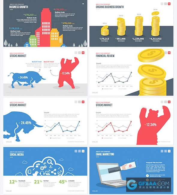 200页精美商务风格PPT素材模板 - 顶尖PPT