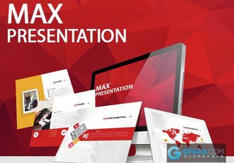 48低多边形背景高端PPT通用模板 - 顶尖PPT