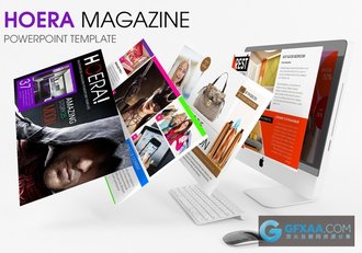 40页购物模特杂志排版风格PPT模板 - 顶尖PPT