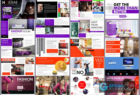 40页购物模特杂志排版风格PPT模板 - 顶尖PPT
