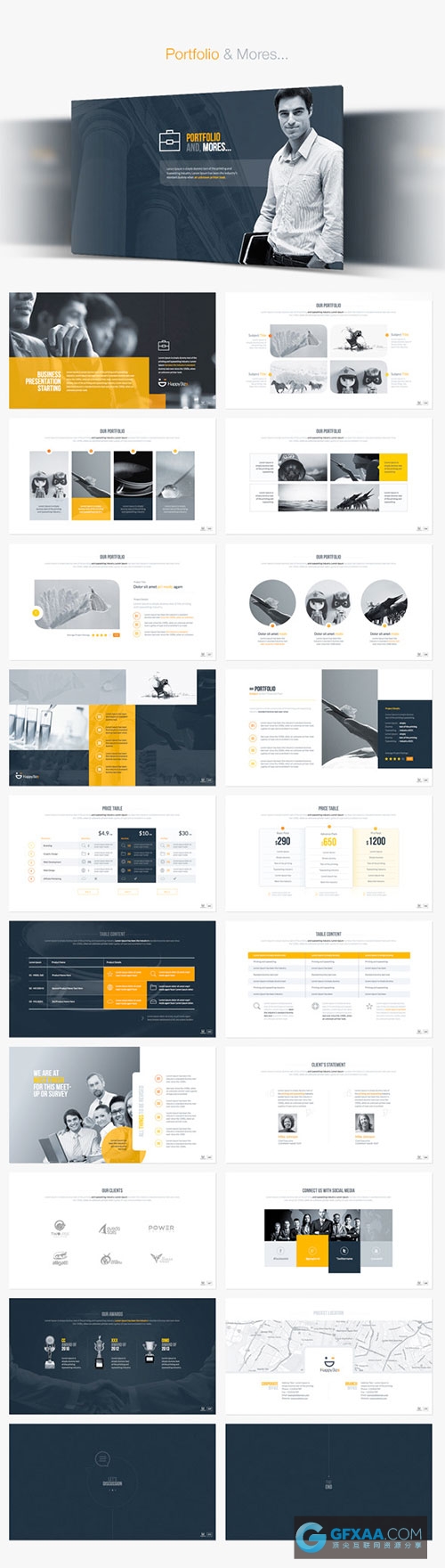 170多页简洁创意全动画色彩缤纷PPT模板 - 顶尖PPT