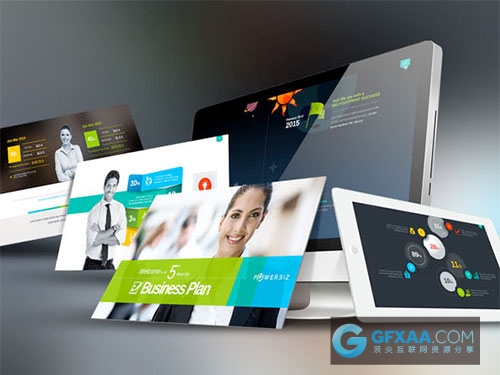 210页商务多色系图形图标Keynote+powerpoint模板 - 顶尖PPT