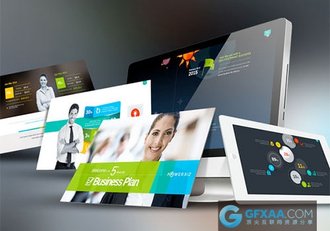 210页商务多色系图形图标Keynote+powerpoint模板 - 顶尖PPT