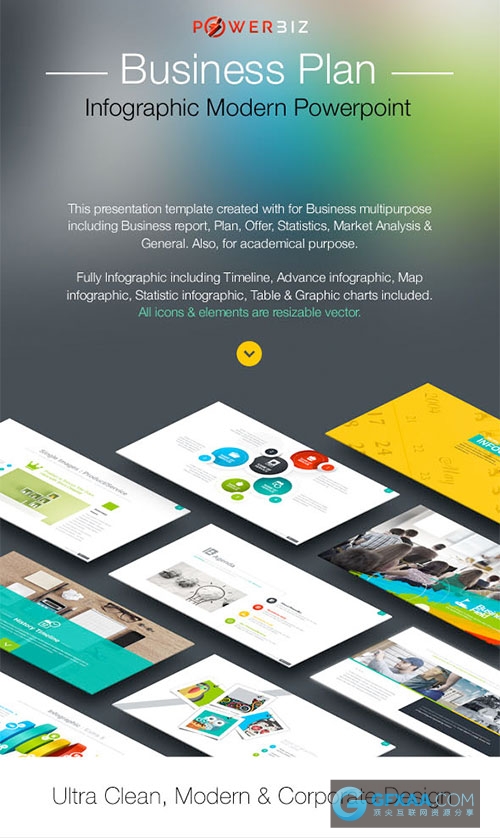 210页商务多色系图形图标Keynote+powerpoint模板 - 顶尖PPT