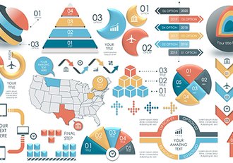 多款精美PPT绘制矢量统计图形图表素材 - 顶尖PPT
