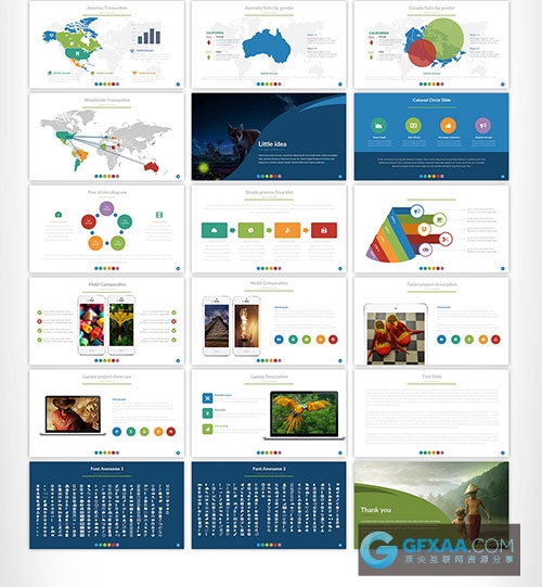 自然生物展示分析多用途PPT模板 - 顶尖PPT