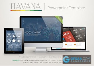 103页简约时尚背景多色图形图表PPT模板 - 顶尖PPT