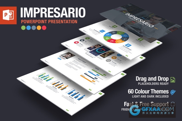 70多页图形图表分析统计PPT商务模板 - 顶尖PPT