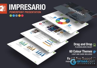 70多页图形图表分析统计PPT商务模板 - 顶尖PPT