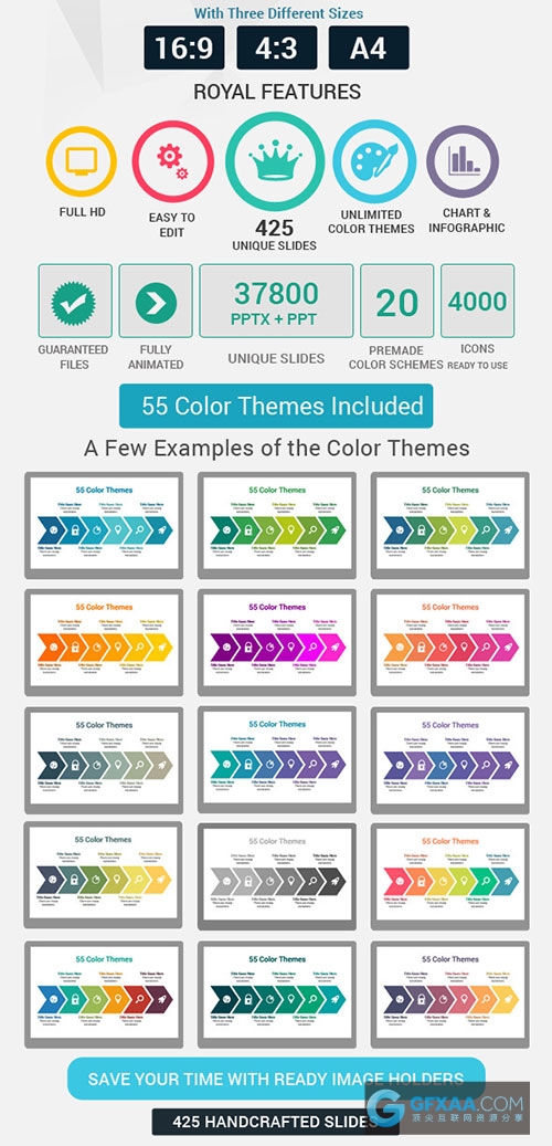 多种配色精美PPT模板素材 - 顶尖PPT