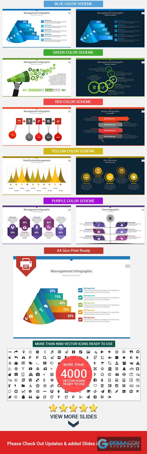 多种配色精美PPT模板素材 - 顶尖PPT