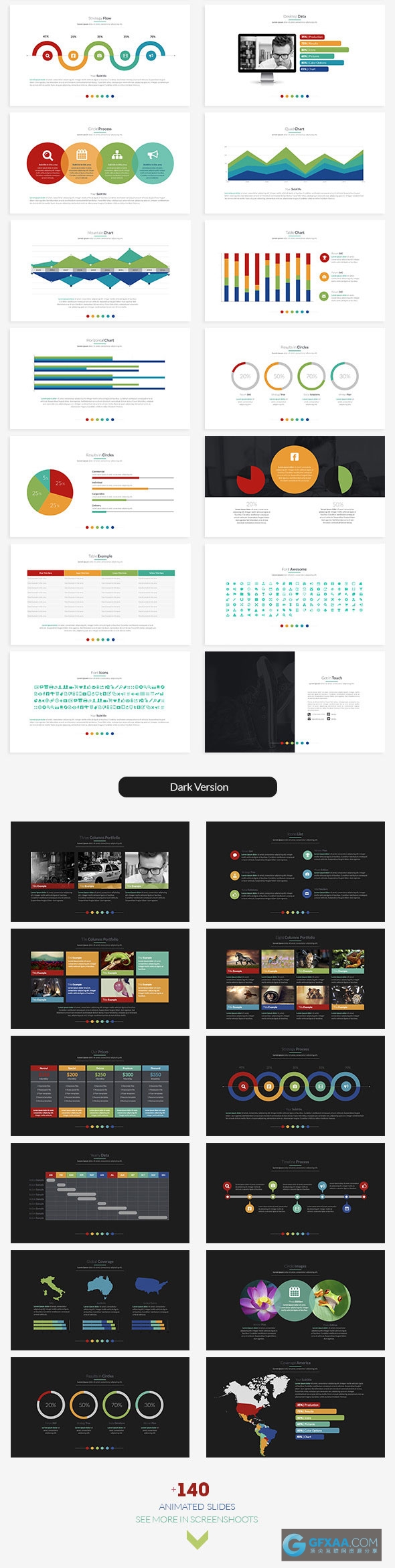 140页超精美板式动画PPT模板 - 顶尖PPT