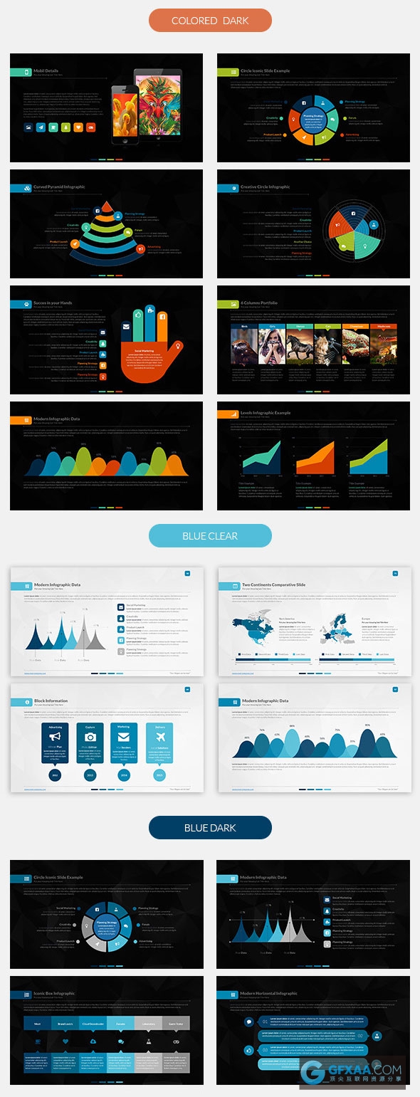 18个配色精美动画PPT模板企业会议ppt - 顶尖PPT