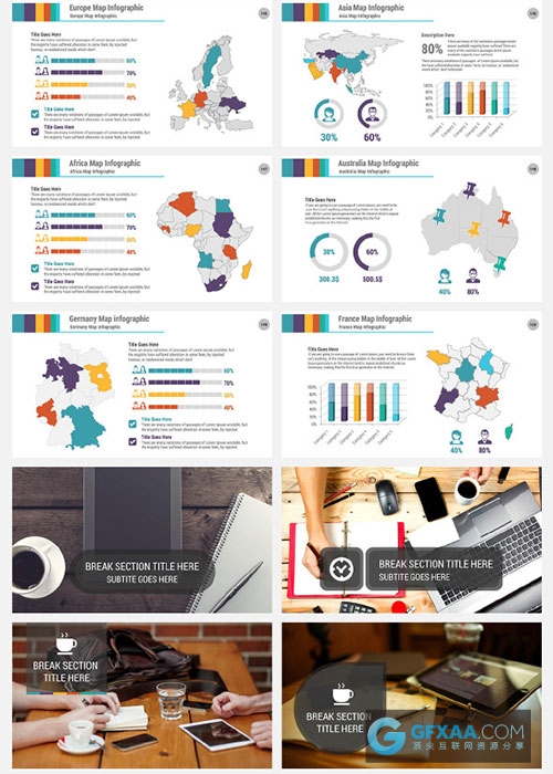 154页多种配色图形图表展示PPT模板 - 顶尖PPT