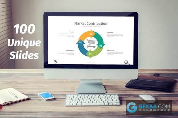 100页简约风格多用途PPT模板 - 顶尖PPT